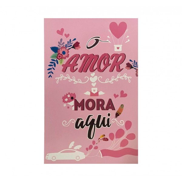 QUADRO AMOR MORA AQUI 20X30CM # QQ2021