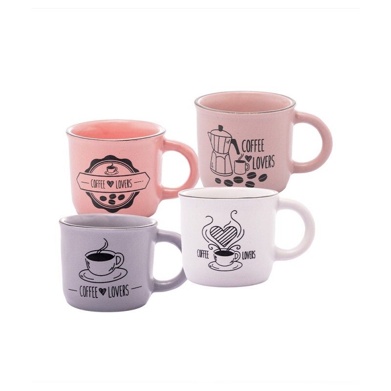 JG CANECAS CAFE COLOR C/4PCS 60ML # 29368  