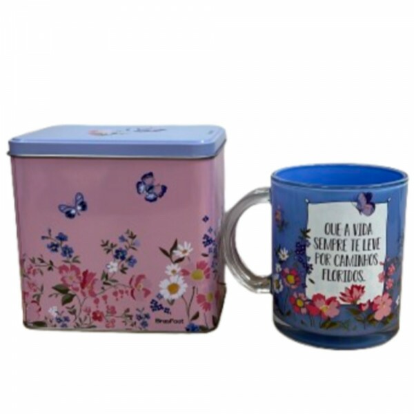 CANECA C/LATA CAMINHOS FLORIDOS 500ML 15257 CANECA C/LATA CAMINHOS FLORIDOS 500ML 15257
