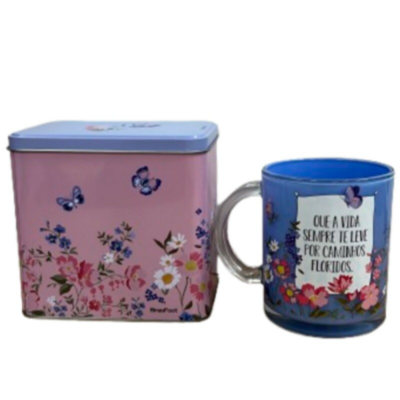 CANECA C/LATA CAMINHOS FLORIDOS 500ML 15257 CANECA C/LATA CAMINHOS FLORIDOS 500ML 15257