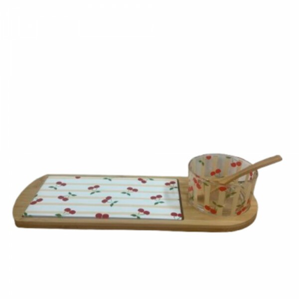 JG CEREJA PAO/PATE C/4PCS 32X12X6CM # 222564 