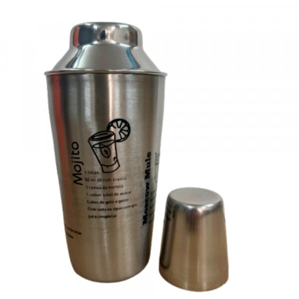 COQUETELEIRA INOX C/ RECEITA 500ML #2819