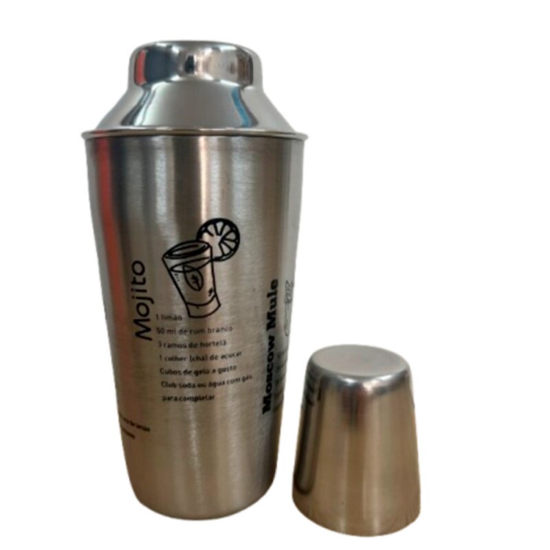 COQUETELEIRA INOX C/ RECEITA 500ML #2819 COQUETELEIRA INOX C/ RECEITA 500ML #2819