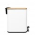 LIXEIRA BRANCA C/PEDAL E TAMPA BAMBU 5L#220221 LIXEIRA BRANCA C/PEDAL E TAMPA BAMBU 5L#220221