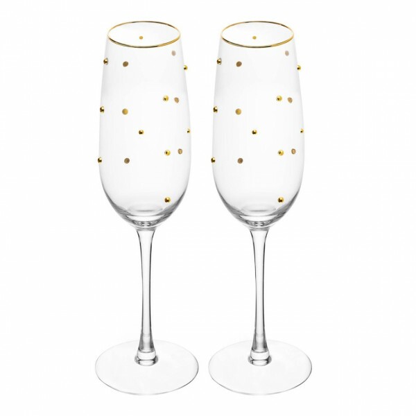 JG TACA P/CHAMPAGNE BALLS FIO DE OURO C/2 # 21061