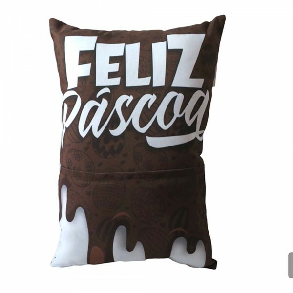 ALMOFADA FELIZ PASCOA 20X29CM #AL7010@