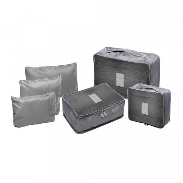 KIT ORGANIZADOR MALA CINZA C/6PCS # 220332
