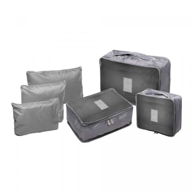 KIT ORGANIZADOR MALA CINZA C/6PCS # 220332