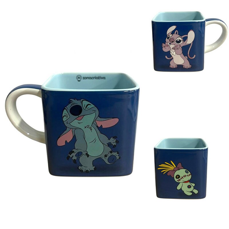 CANECA CUBO STITCH VOODO E ANGEL 300ML # 10026495