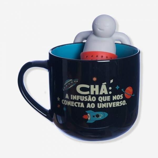 CANECA CHA C/INFUSOR ASTRONAUTA 350ML # 10025724