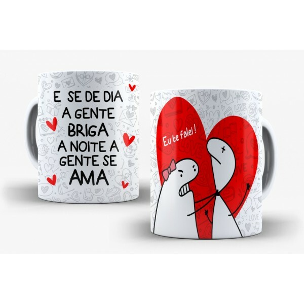 CANECA NAMORADOS FLORK A GENTE BRIGA 325ML # CN0421