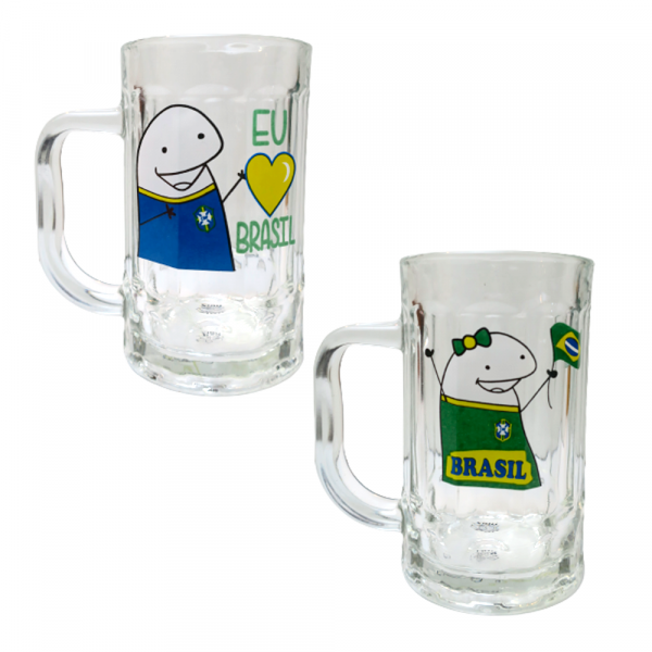 JG CANECA CHOPP FLORK BR C/2 PCS 430ML # 86565@