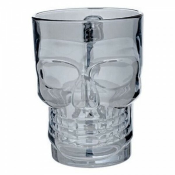 CANECA CAVEIRA ROCK STYLE CINZA 510ML # 7624