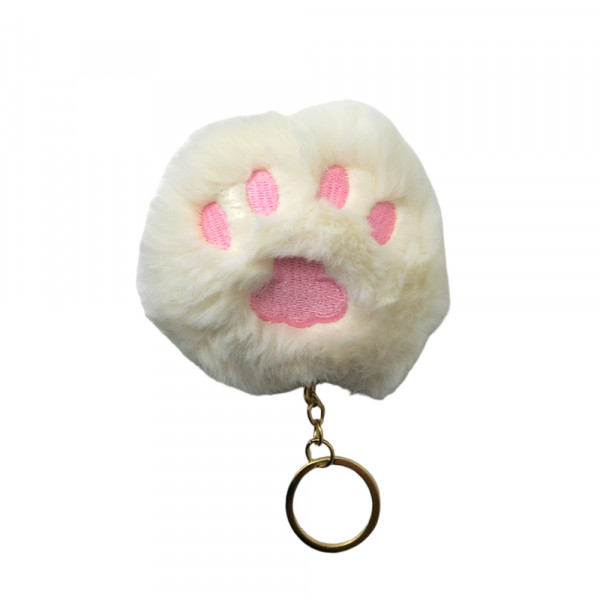 CHAVEIRO FLUFFY PATINHA BRANCO 8.5CM #CHP08