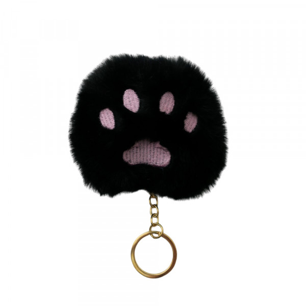CHAVEIRO FLUFFY PATINHA PRETO 8.5CM #CHP08