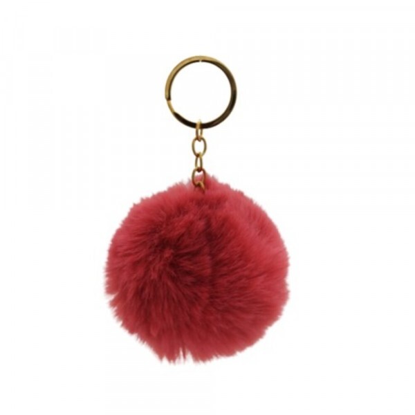 CHAVEIRO POMPOM BORDO 8CM # CHP03