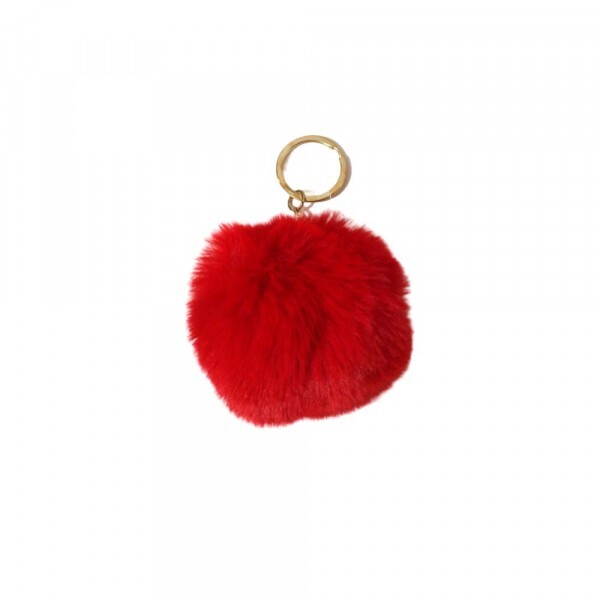 CHAVEIRO POMPOM VERMELHO 8CM # CHP03