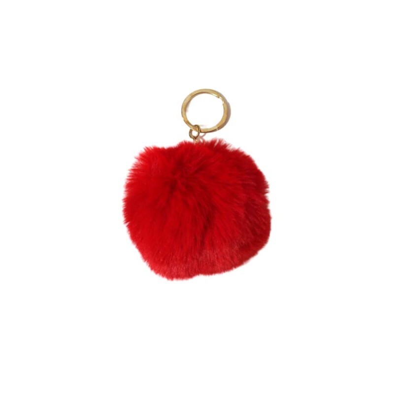 CHAVEIRO POMPOM VERMELHO 8CM # CHP03