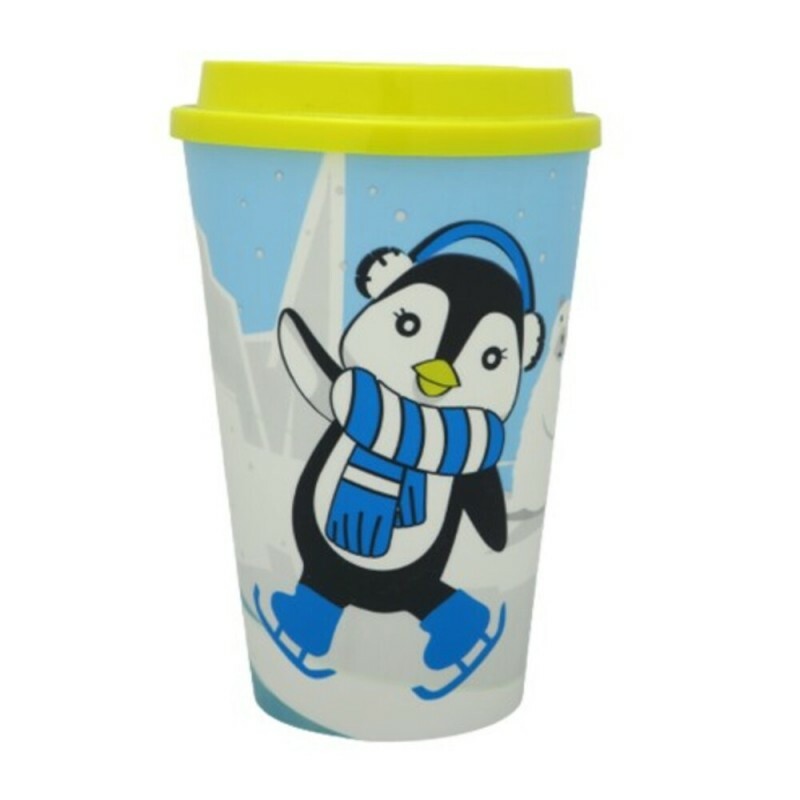 COPO PINGUIM AZUL C/TAMPA 650ML TUR006**