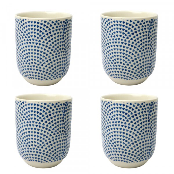 JOGO COPO CORACAO AZUL C/4 PCS # CN0001