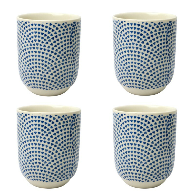JOGO COPO CORACAO AZUL C/4 PCS # CN0001