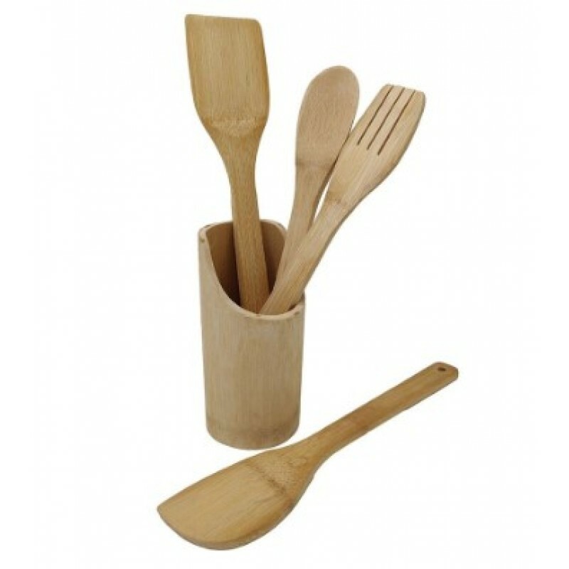 KIT UTENSILIOS BAMBU 5PCS # 2568