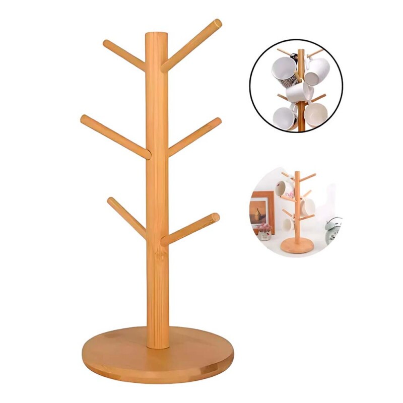 SUPORTE P/XICARAS BAMBU 16X34CM # 7357