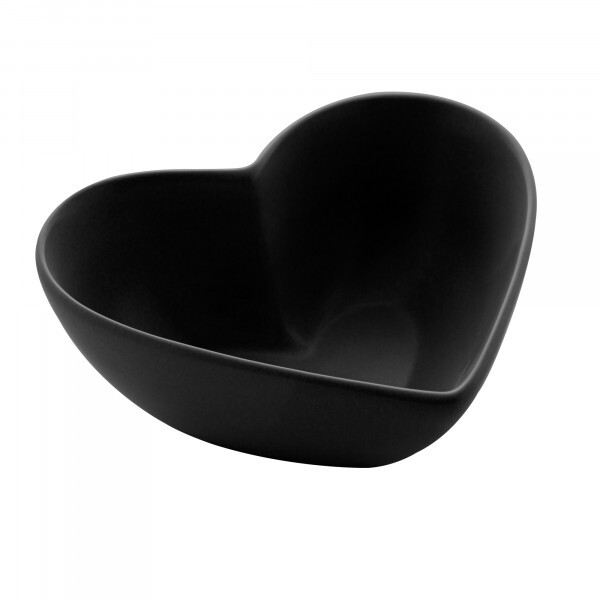 MINI SALADEIRA CORACAO HEART PRETO 18X16CM # 8694