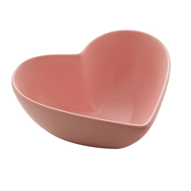 SALADEIRA CORACAO HEART ROSA 14X13CM # 8699