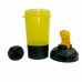 SHAKEIRA C/COMPARTIMENTO AMARELA 500ML # 10157