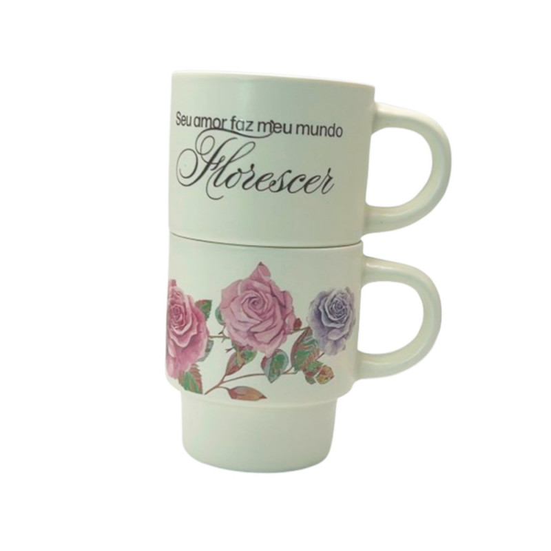 KIT CANECA EMPILHAVEIS MAE ENCANTO 150ML# 10026792