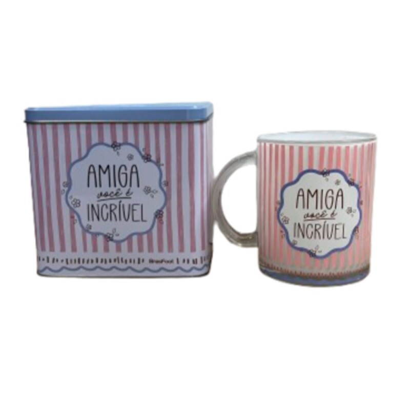 CANECA C/LATA AMIGA INCRIVEL 500ML 15255