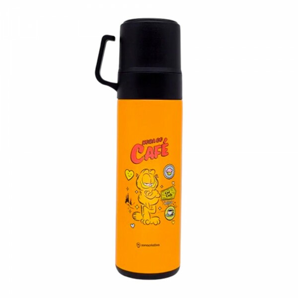 GARRAFA TERMICA GARFIELD C/2COPOS 600ML # 10074081 GARRAFA TERMICA GARFIELD C/2COPOS 600ML # 10074081