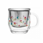 CANECA PRIMAVERA FLORES ROSA C/INFUSOR # 221831