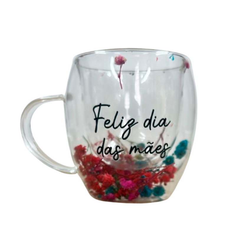 CANECA FRASES BOROSSILICATO PAREDE DUPLA  # CV-004
