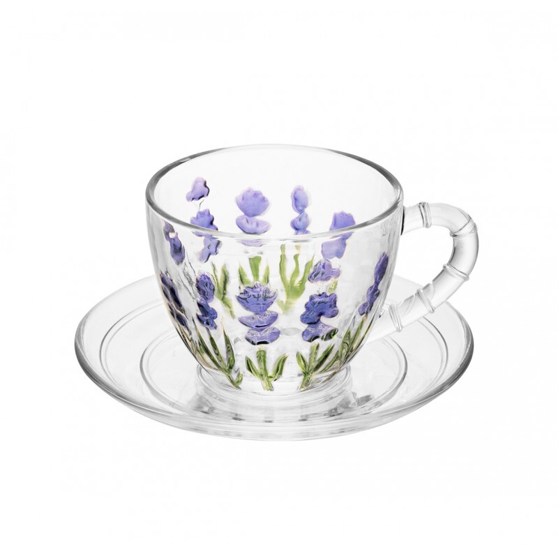 XICARA CHA C/ PIRES LAVANDA HAND 220ML # 221459