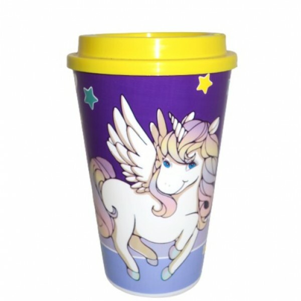 COPO UNICORNIO COM TAMPA 600 ML #TUR-001