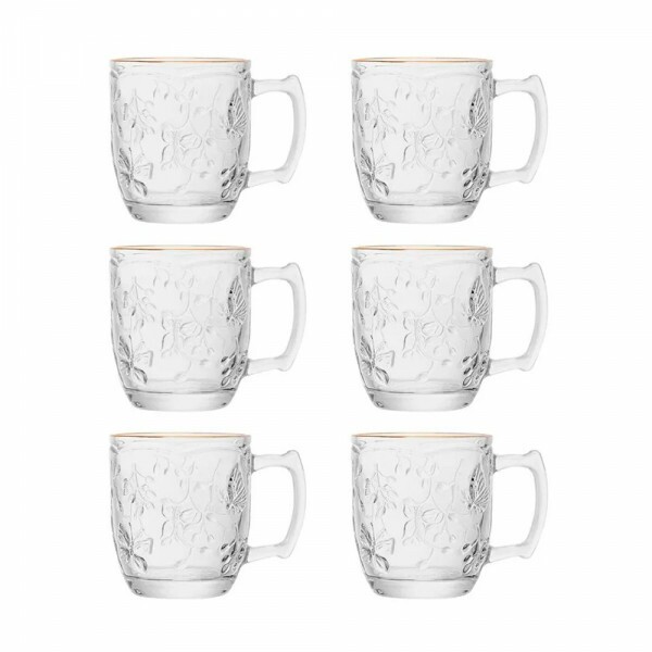 JG CANECA BUTERFLY FIO DE OURO 200ML C/6 # 221502 