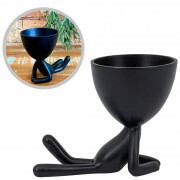 CACHEPOT BOB PRETO 15X13CM # 12416 CACHEPOT BOB PRETO 15X13CM # 12416