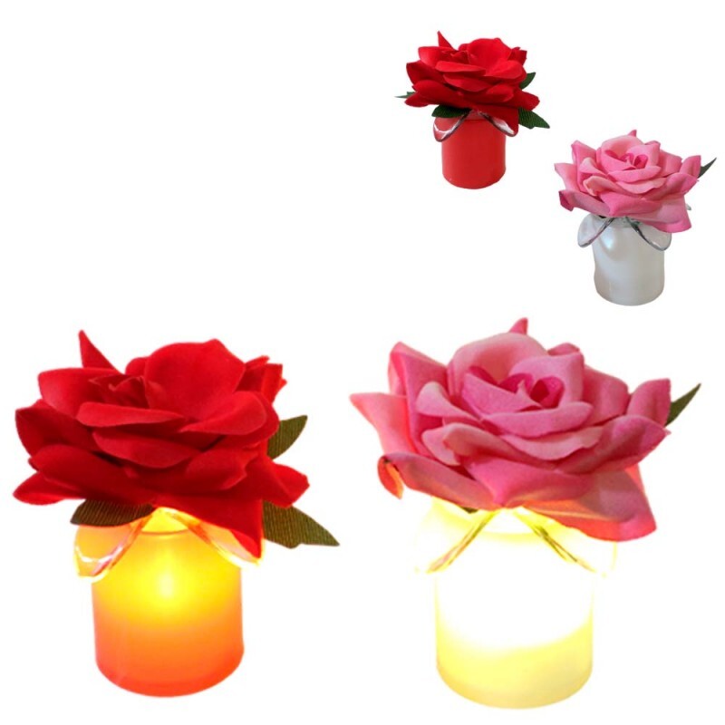 LUMINARIA ROSA LED 7CM # AX-A18-1