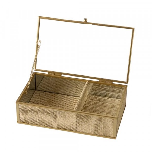 PORTA JOIA TOSCANA DOURADO 21X12X5.5CM # 61946