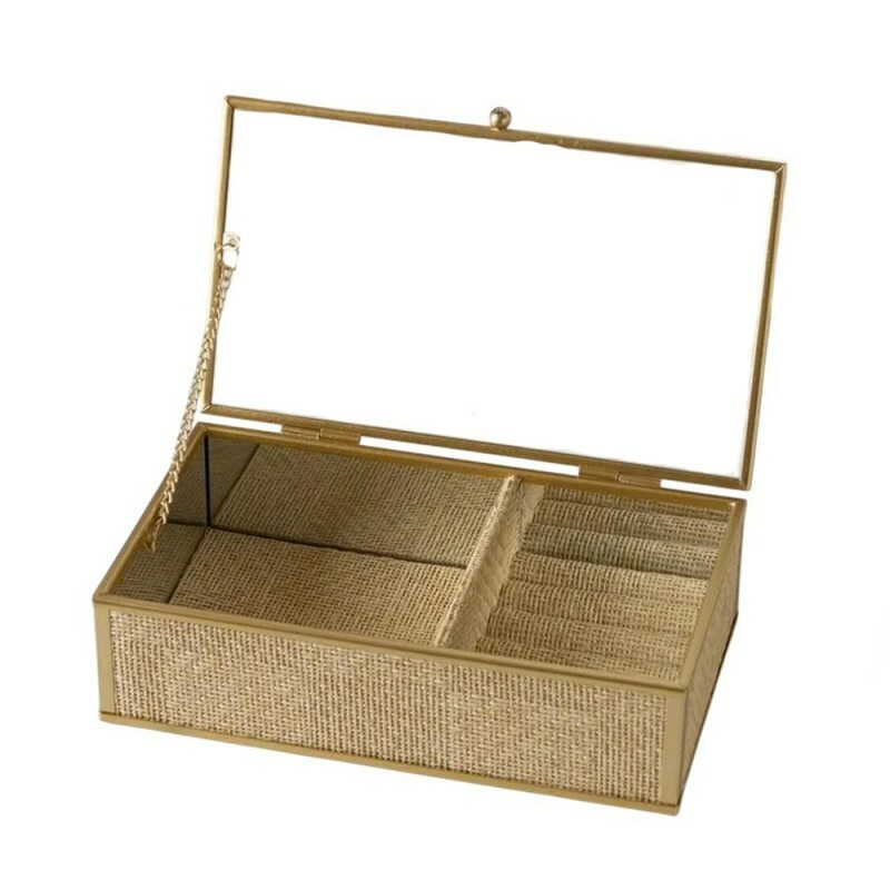 PORTA JOIA TOSCANA DOURADO 21X12X5.5CM # 61946