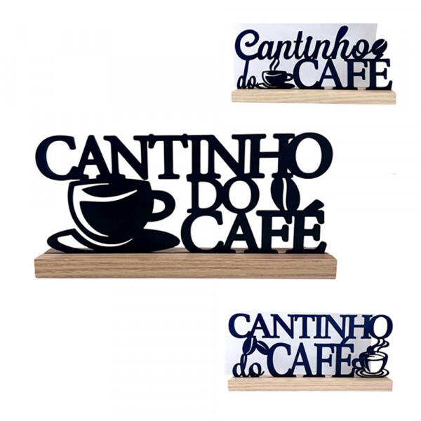 PLACA CANTINHO DO CAFE 26X13CM # 6657 PLACA CANTINHO DO CAFE 26X13CM # 6657