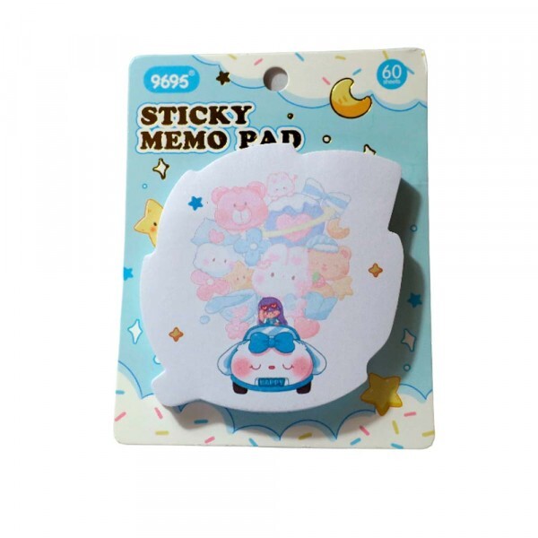 STICK MEMO CAR AZUL 60 FOLHAS # 95-541