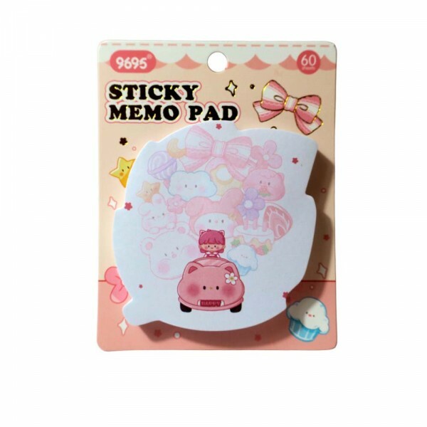 STICK MEMO CAR ROSA 60 FOLHAS # 95-541