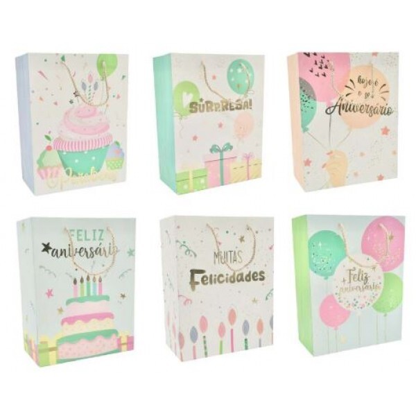 SACOLA ANIVERSARIO 28X37X12CM # SAC0108
