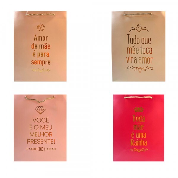 SACOLA PRESENTE MAE 24X31X12CM # SAM0005