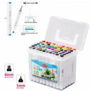 CANETA PONTA DUPLA NA MALETA C/60PCS # MKBH-60@