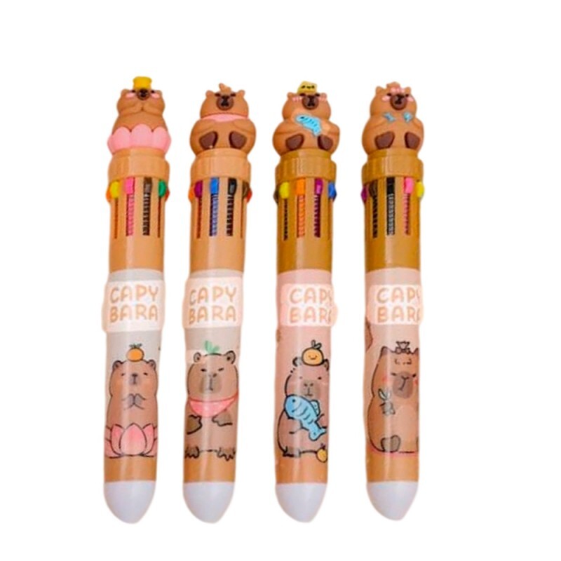 CANETA CAPIVARA C/10 CORES MR16033@