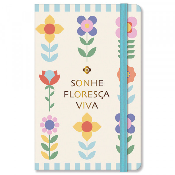 CADERNETA PAUTADA FLORES 80 FOLHAS 15X10CM # 7980